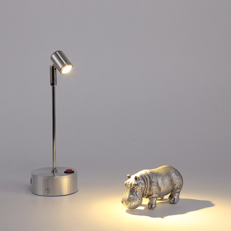 led充电柜台射灯1W3W立杆珠宝首饰无线移动背景墙展示柜灯