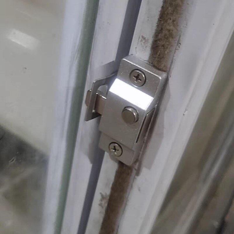 玻璃窗卡扣窗户自动锁扣门窗配件门栓插销锁无框移门弹簧搭扣