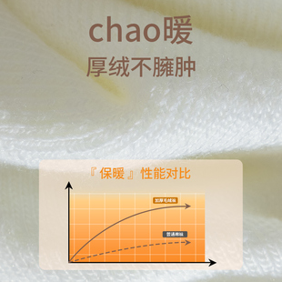 冬天加厚袜子女睡眠袜秋冬季中筒袜毛绒长筒地板袜保暖加绒雪地袜