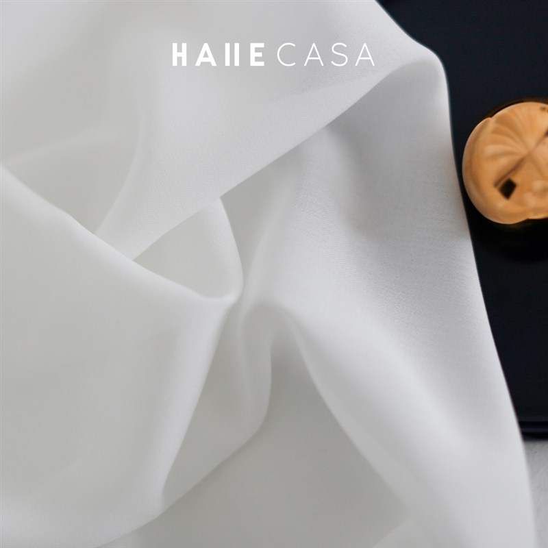 花野简约纯白色纱帘透光不透人加厚纸吻纱窗帘布阳台隔断卧室客厅