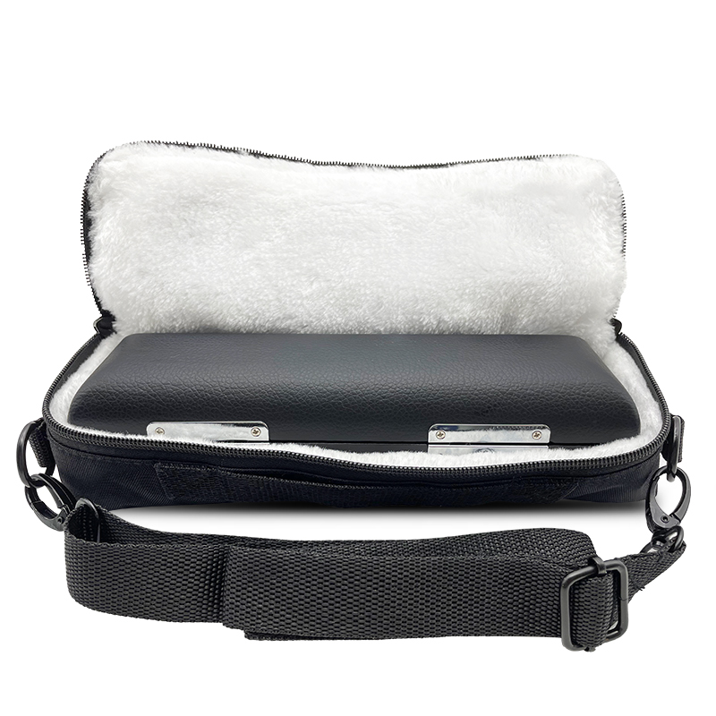 乐器短笛收纳盒子便携箱包皮革木质随行箱子皮U笛子轻体椭圆盒