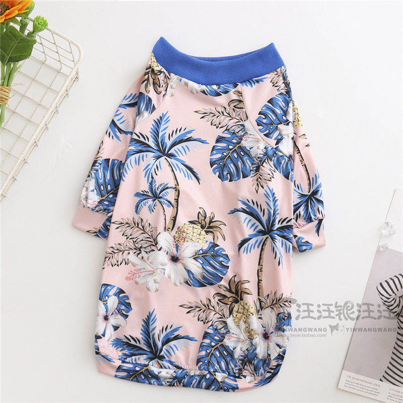 中大型犬护肘衣服高弹透气夏威夷风金毛拉布拉多秋田宠物护关节服