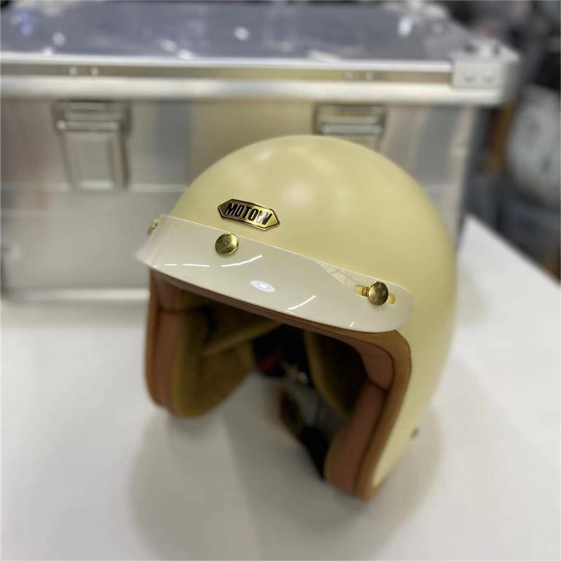 台湾JEF头盔帽檐遮阳摩托车3/4盔复古通用装饰短款帽檐现货