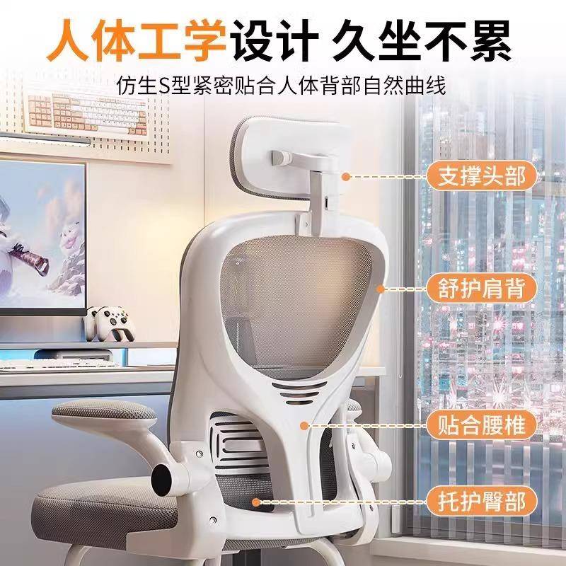 电脑椅降久坐舒适办公椅家用学学习椅可升人体学书桌椅生子142工
