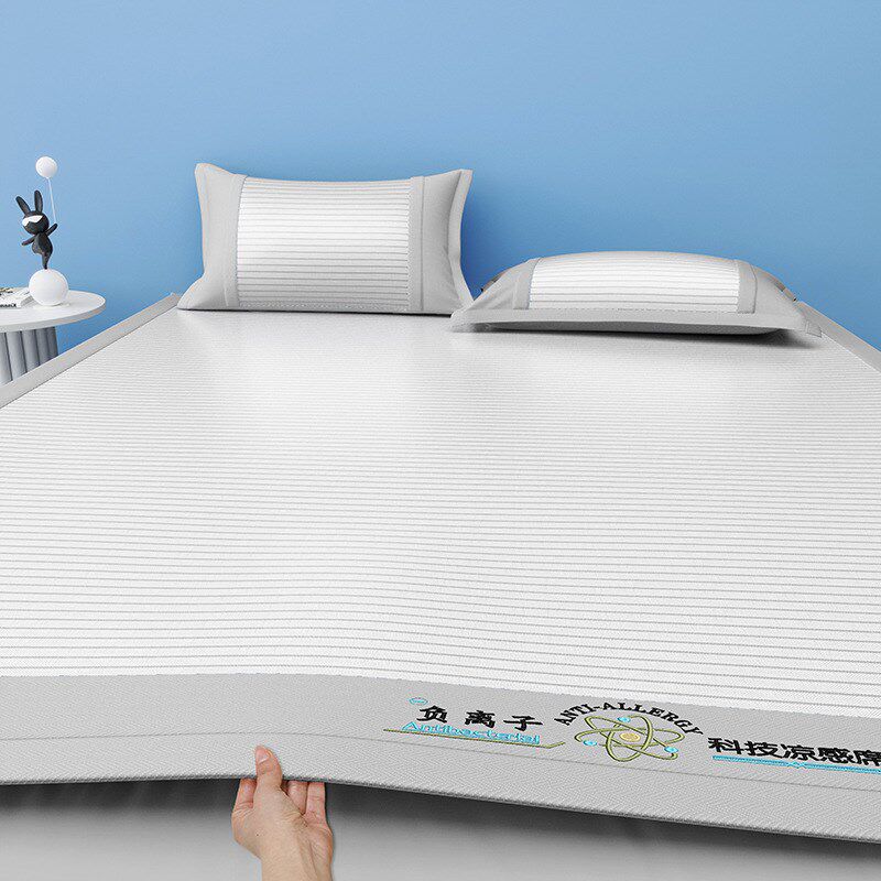 夏天冰丝凉席床单夏季可水洗凉席学生宿舍单双人空调软席子三件套