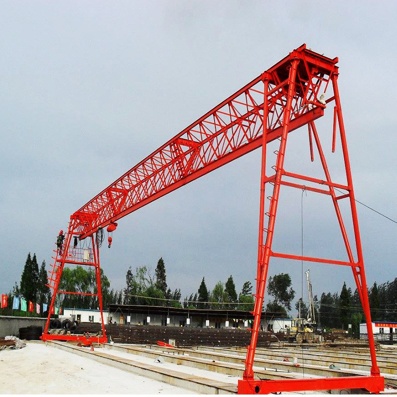 MHH型5吨花架龙门吊落地行车 升高9米遥控式5t上包下花门式起重机
