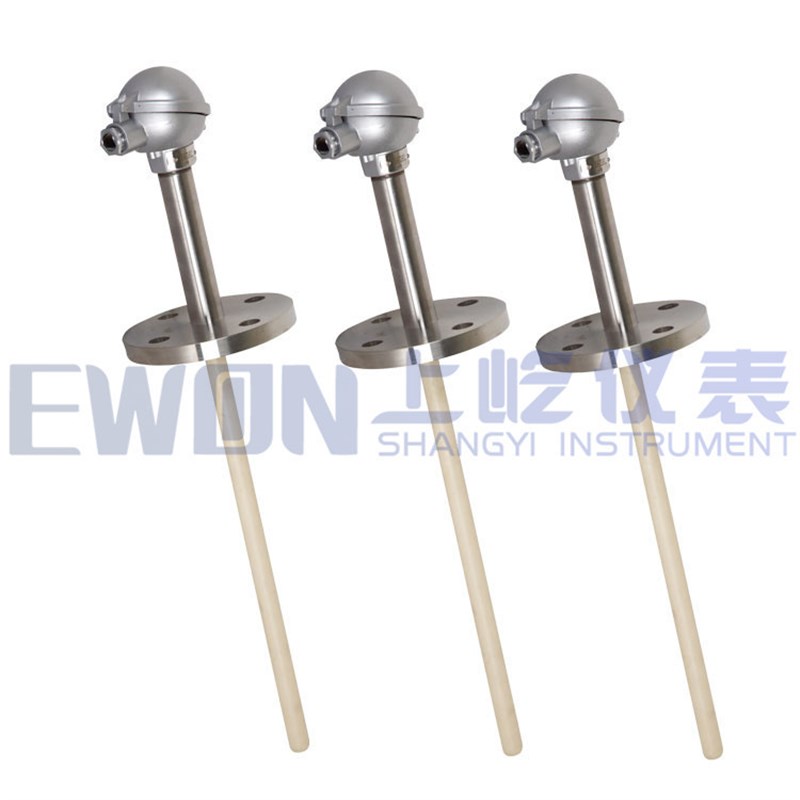WZP-330温度传感器WZP2-331双支活动法兰铂热电阻pt100-200-500度