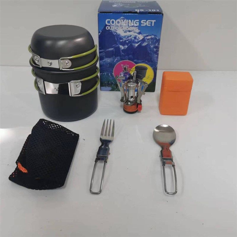 户外 套锅野营炊具含炉头 叉勺便携式 露营装备野外煮锅套装 跨境,户外/登山/野营/旅行用品,套锅/户外炊具,淘宝优惠券,粉丝福利购,淘宝优惠卷