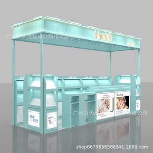 定制公司展厅烤漆展示柜商场多经点位穿戴甲展示架快闪店带灯桁架