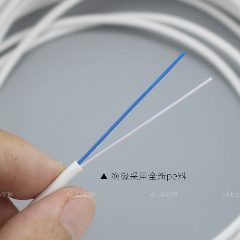 通用二芯室内圆纯铜電話線2芯*0.5座机电话线两芯连接线100米