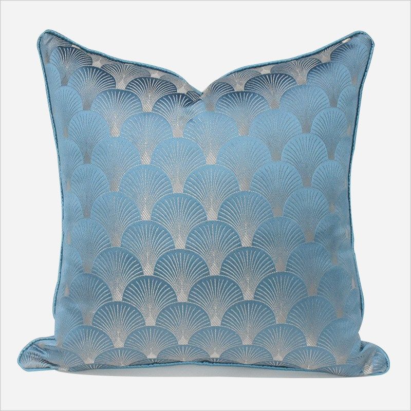 蓝色新中式沙发椅子靠背靠垫现代简约扇形几何图案酒店书房抱枕套,居家布艺,靠垫/抱枕,淘宝优惠券,粉丝福利购,淘宝优惠卷