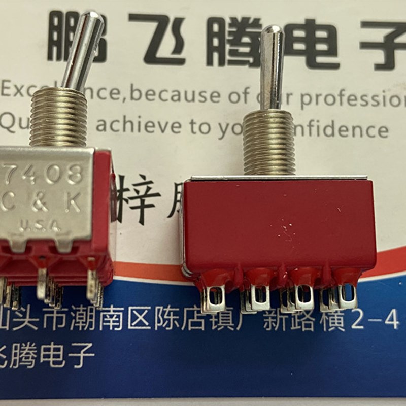 原装C&k 7403SYZQE钮子开关12脚3档 摇头摇臂拨动开关2A250V