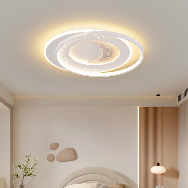 现代轻奢月球卧室吸顶灯网红创意家用客厅书房餐厅室广东中山灯具