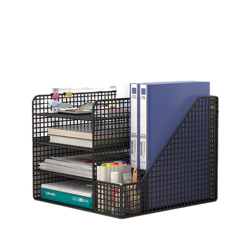 办公桌面置物架文件收纳架文件收纳盒办公用品大全多层文件A4