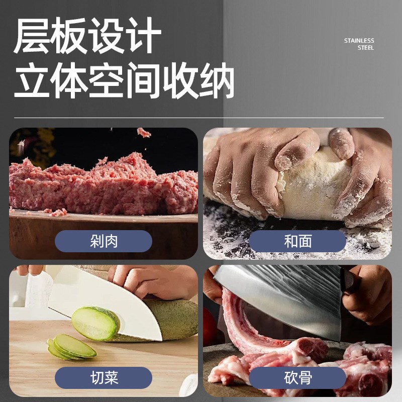 不锈钢工作台饭店厨房操作台商用不锈钢桌子打包案板不锈钢操作台