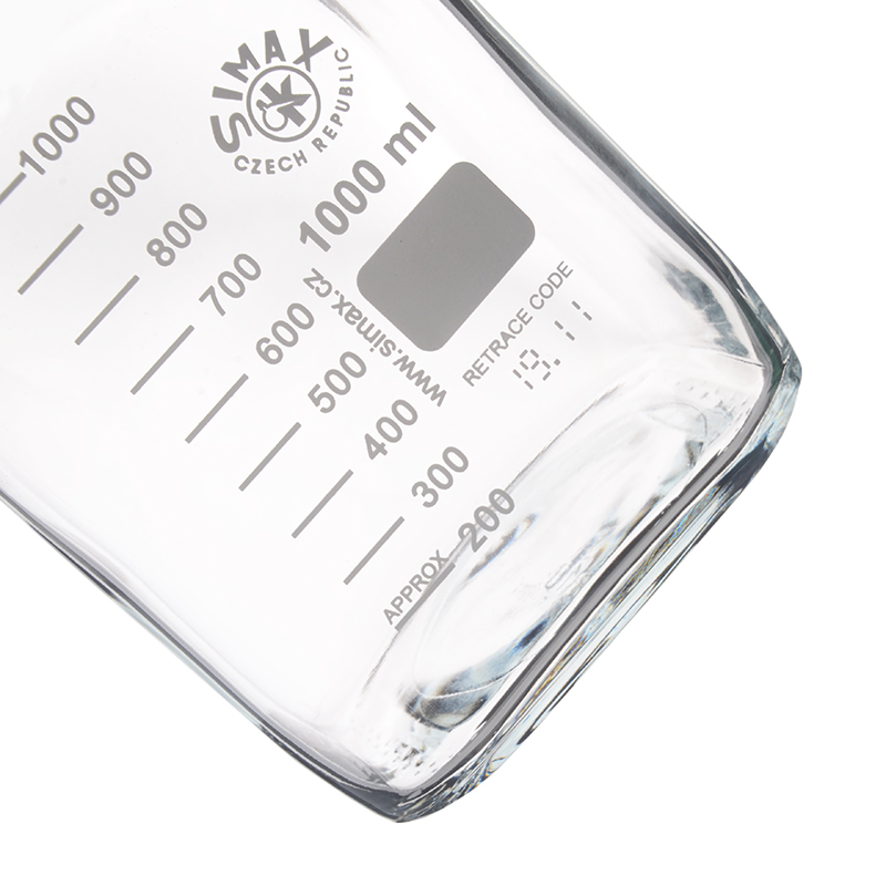 SIMAX大口方形蓝盖瓶GL80广口玻璃试剂瓶500/1000/2000ml密封罐