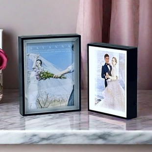 正方形现代LD发光相框充电寸寸寸相册框架摆台挂墙