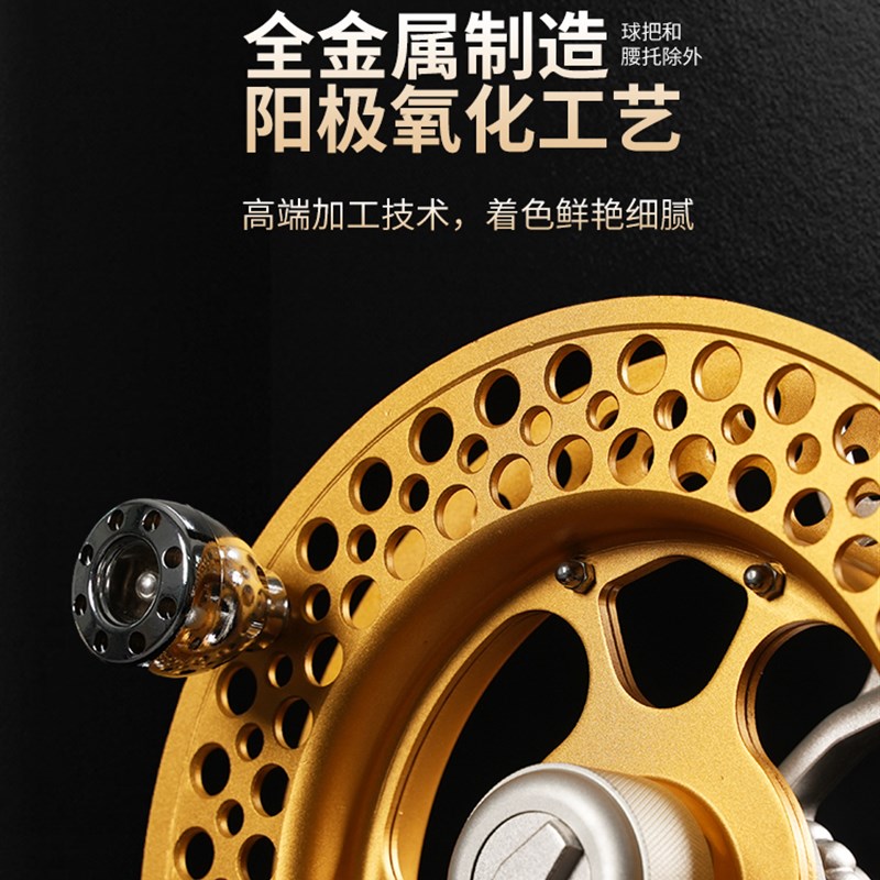 筝友2023新款折叠风筝线轮盘专业高档背带手握轮刹车防倒转风筝轮