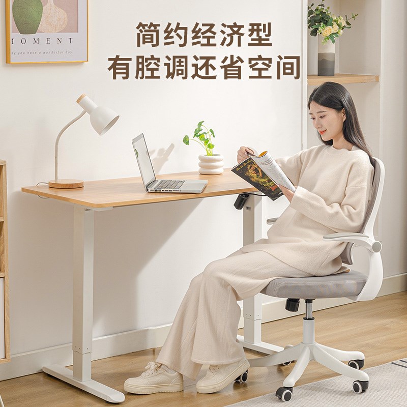 山业轻音电动升降桌站立桌办公家用电脑桌小户型书桌升降台学生桌
