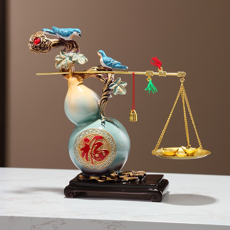现代称心如意摆件葫芦福禄相伴客厅装饰品乔迁新居礼品