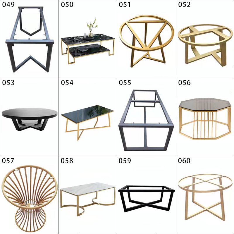 定制桌腿支架餐桌脚茶几腿书桌脚岩板台面不锈钢金属吧台办公桌架