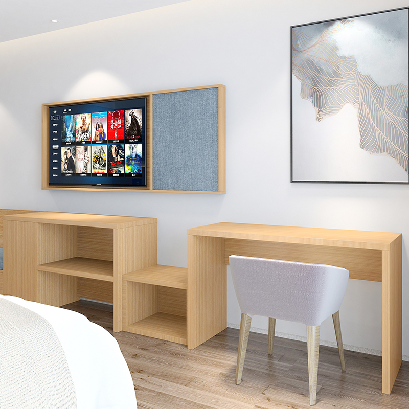 酒店宾馆家具快捷连锁客房民宿公寓家用一体沙发电视柜行李架