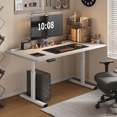 智能电脑桌家用台式电动升降桌客厅可升降腿书桌简约工作台办公桌