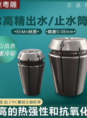 高精内冷出水机械弹性夹头止水筒夹CER16/20/25/32出水止水锁嘴