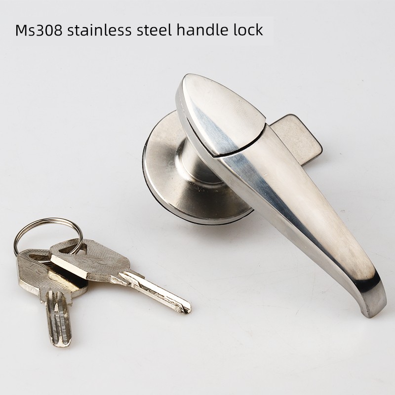 Ms308-3不锈钢手柄锁室外配电箱机柜机柜机箱门工业用雨盖手柄锁