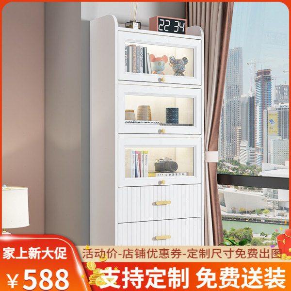 飘窗书柜储物柜阳台收纳置物柜窗台拐角收纳玻璃门卧室轻奢小书架,住宅家具,飘窗柜,淘宝优惠券,粉丝福利购,淘宝优惠卷