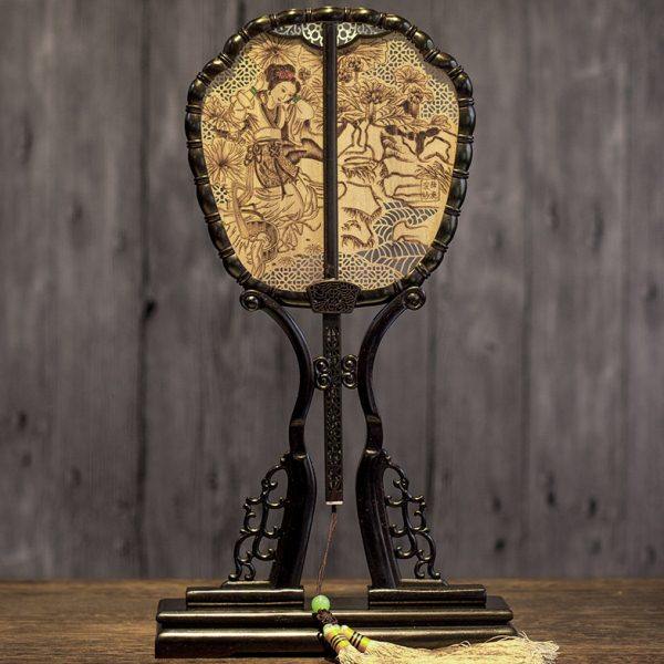 老阊门水檀宫扇扇子古风走秀檀木扇中国风镂空檀木折扇工艺传统,居家日用,扇子,淘宝优惠券,粉丝福利购,淘宝优惠卷