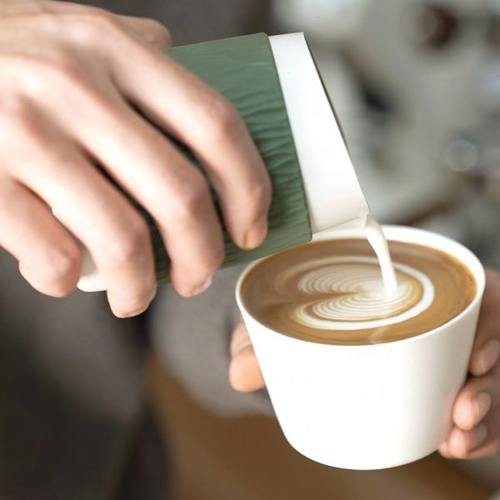 叶飘零咖啡WPM惠家无柄拉花缸450ML 圆嘴拉花杯 无把手尖嘴奶缸