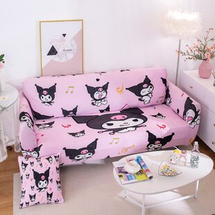 粉色少女卡通弹力沙发罩全包可爱风沙发套布艺沙发巾单人双人盖布
