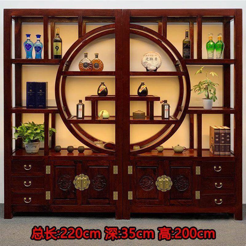 需定制老船木博古架实木书架展示柜客厅办公室酒柜茶叶架隔断落地