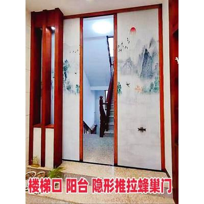 无轨蜂巢折叠门蜂巢门推拉门厨房阳台卧室厕所卫生间楼梯口免打孔