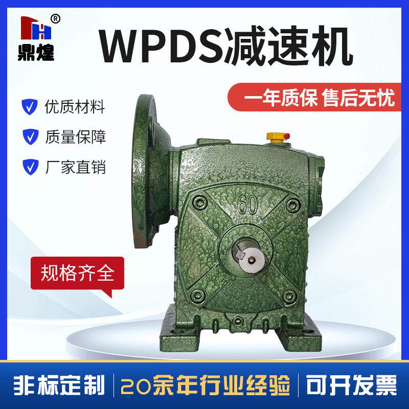 WPDS涡轮蜗杆减速机来图定制齿轮箱铁壳立式波箱电机变速箱减速器