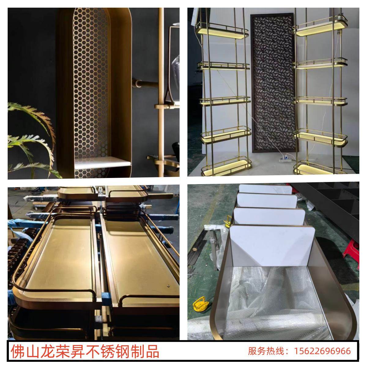 不锈钢制品异形焊接加工金属框架弧圆形门套装饰矮墙隔断玻璃定制