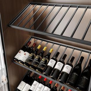 米休里 定制灰色单管红酒架现代简约斜放酒架悬挂式家用展厅展示