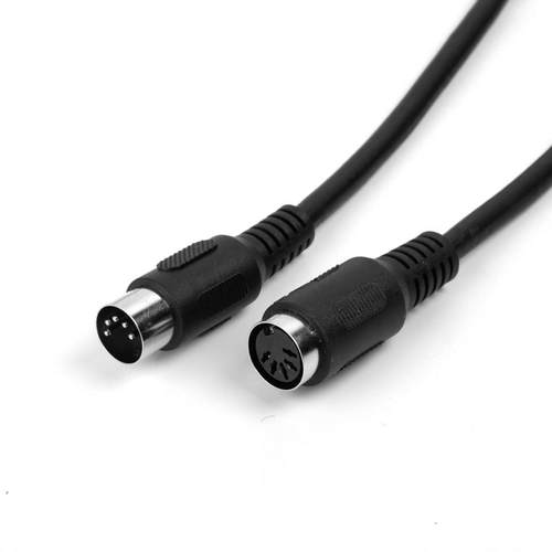 MIDI线5针电钢琴键盘脚踏板连接线 圆口DIN5芯公对公对母延长线