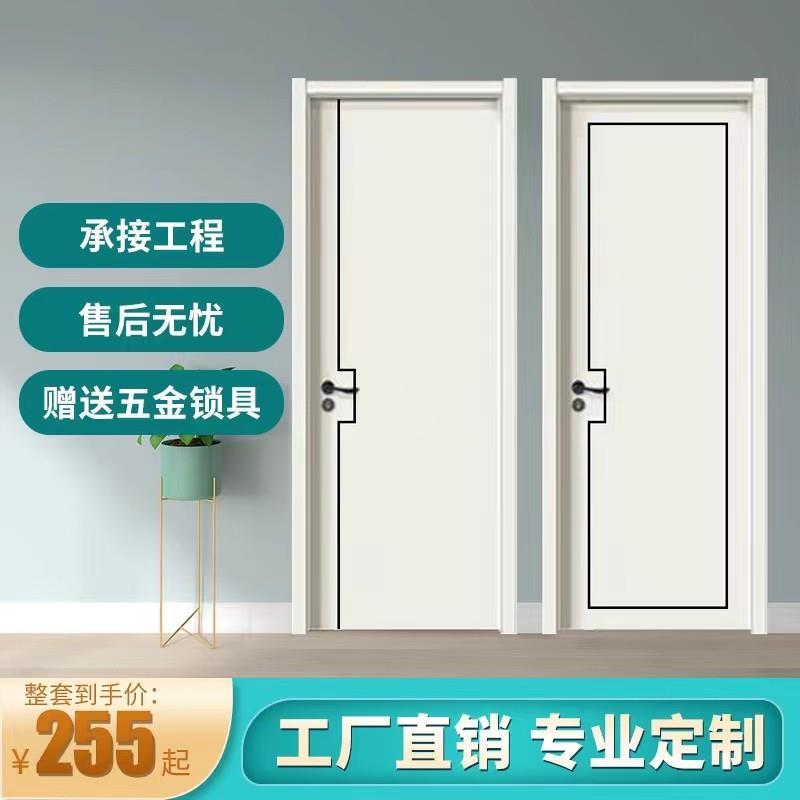 2024新款室内门生态门卧室门免漆门出租房门钢木门复合套厂家直销