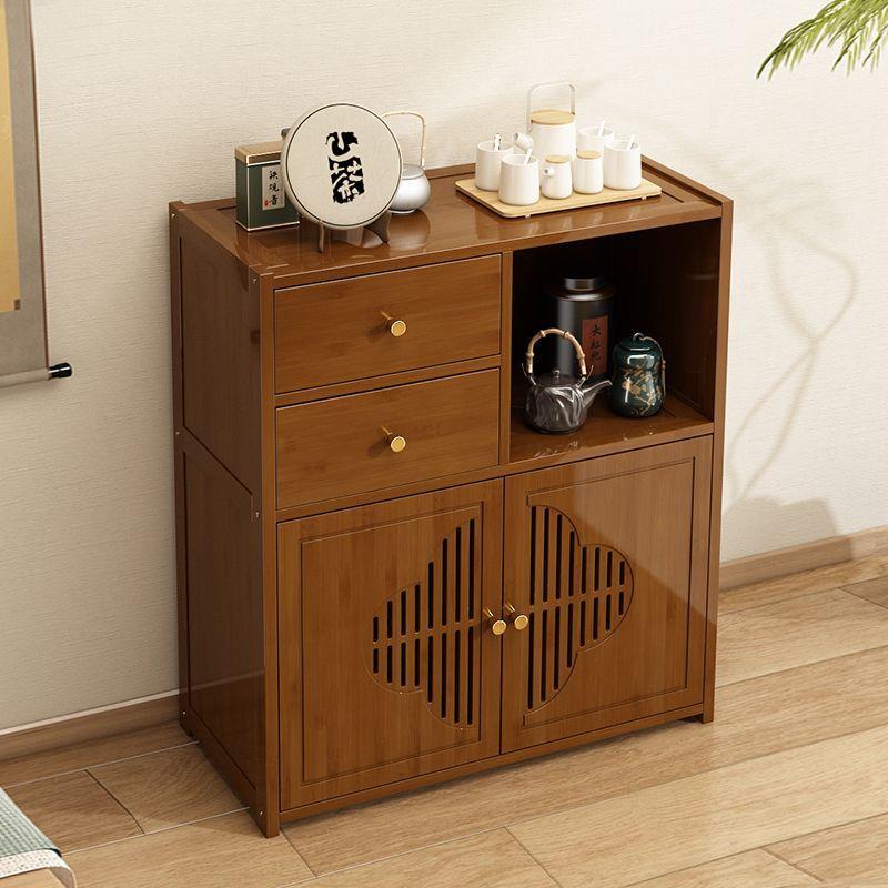 茶水柜办公室茶叶茶具收纳储物柜家用茶叶柜置物架中式茶台桌边柜