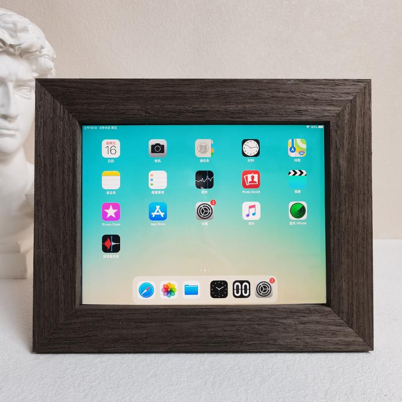 ipad相框改造实木旧闲置平板摆台礼物mini air2 Pro3456电子挂墙