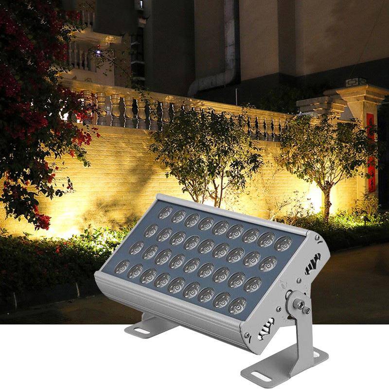 LED大投光灯户外照树投射灯 DMX512外控洗墙灯RGBW方形投射灯防水