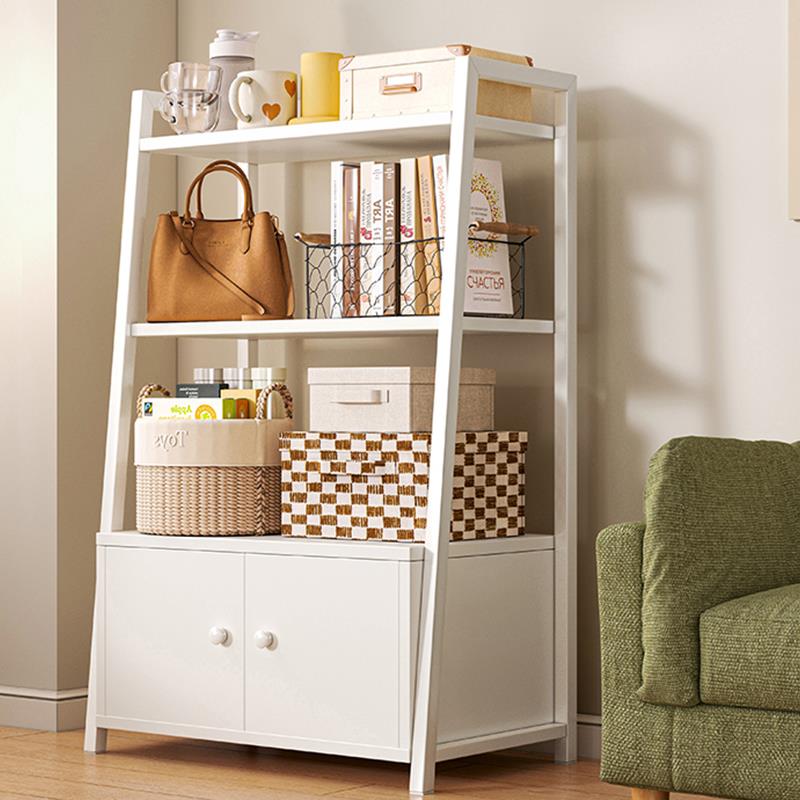 需定制多层梯形置物架落地收纳架带柜门储物展示架家用架子简易靠