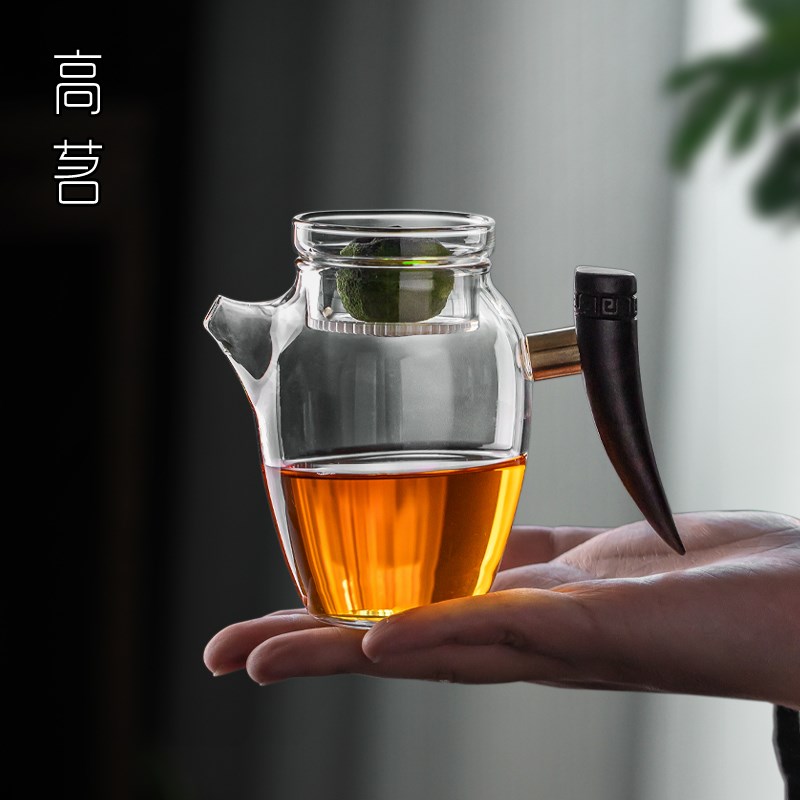 小青柑专用泡茶壶玻璃200ml茶水分离冲茶壶带过滤公道杯泡红茶茶