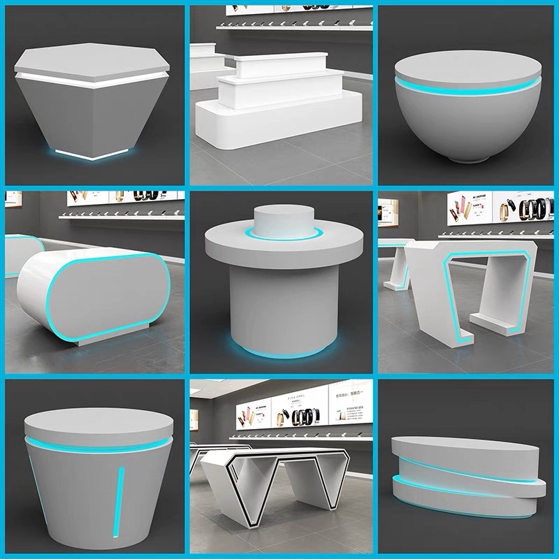 创意异性展示台展厅定制科技公司企业钢琴烤漆展柜陈列展示中岛柜