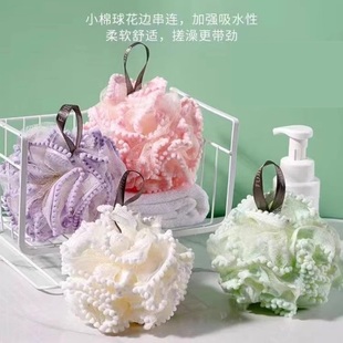 沐浴球高档洗澡用品起泡不散搓澡巾男女家用超柔软洗浴花可