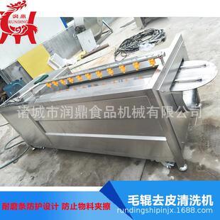 多泥蔬菜清洗机马蹄去皮清洗机毛辊刷去皮清洗设备