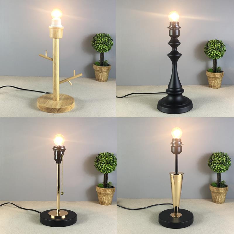 现代简约台灯 多种颜色选择 E27灯座 书桌客厅卧室适用