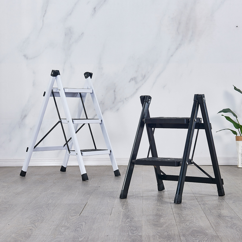 梯子家用折叠梯凳二三四五步加厚铁管踏板室内人字梯三步梯小梯子